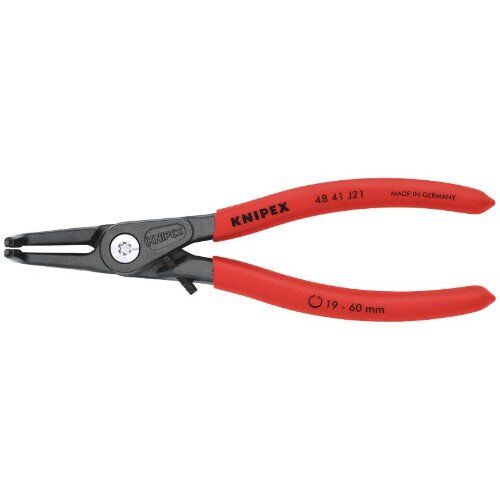  Präzisions-Sicherungsringzangen für Innenringe in Bohrungen KNIPEX 48 41 J21 Präzisions-Sicherungsringzange für Innenringe in Bohrungen mit rutschhemmendem Kunststoff überzogen grau atramentiert 165 mm 12381117