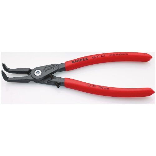 Präzisions-Sicherungsringzangen für Innenringe in Bohrungen KNIPEX 48 41 J31 Präzisions-Sicherungsringzange für Innenringe in Bohrungen mit rutschhemmendem Kunststoff überzogen grau atramentiert 210 mm 12381130