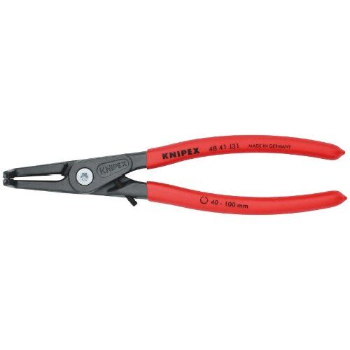  Präzisions-Sicherungsringzangen für Innenringe in Bohrungen KNIPEX 48 41 J31 Präzisions-Sicherungsringzange für Innenringe in Bohrungen mit rutschhemmendem Kunststoff überzogen grau atramentiert 210 mm 12381130