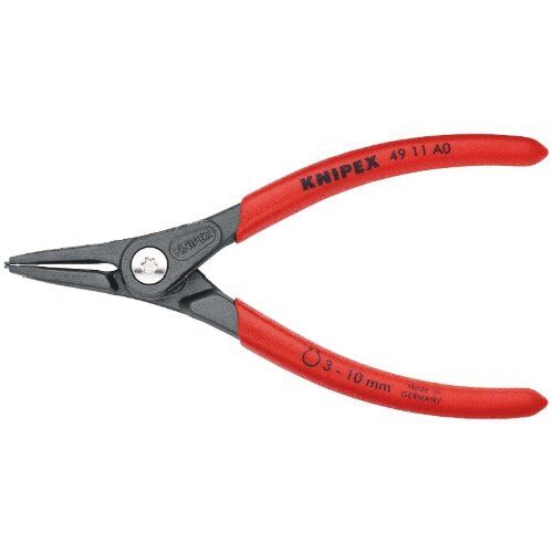  Präzisions-Sicherungsringzangen für Außenringe auf Wellen KNIPEX 49 11 A0 Präzisions-Sicherungsringzange für Außenringe auf Wellen mit rutschhemmendem Kunststoff überzogen grau atramentiert 140 mm 12381138