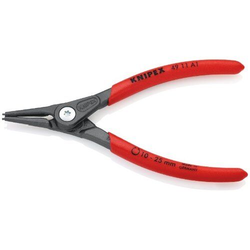  Präzisions-Sicherungsringzangen für Außenringe auf Wellen KNIPEX 49 11 A1 Präzisions-Sicherungsringzange für Außenringe auf Wellen mit rutschhemmendem Kunststoff überzogen grau atramentiert 140 mm 12381143