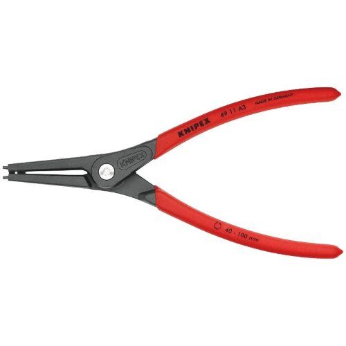  Präzisions-Sicherungsringzangen für Außenringe auf Wellen KNIPEX 49 11 A3 Präzisions-Sicherungsringzange für Außenringe auf Wellen mit rutschhemmendem Kunststoff überzogen grau atramentiert 225 mm 12381136