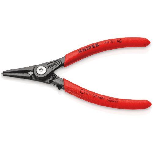  Präzisions-Sicherungsringzangen für Außenringe auf Wellen KNIPEX 49 31 A0 Präzisions-Sicherungsringzange für Außenringe auf Wellen mit Überdehnungsschutz mit rutschhemmendem Kunststoff überzogen grau atramentiert 140 mm 12381147
