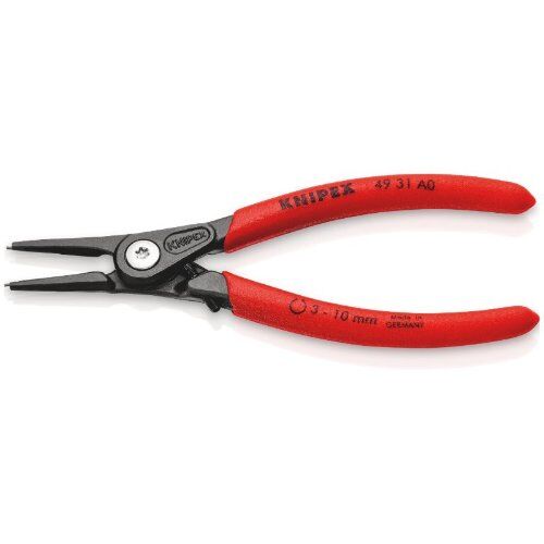  Präzisions-Sicherungsringzangen für Außenringe auf Wellen KNIPEX 49 31 A0 Präzisions-Sicherungsringzange für Außenringe auf Wellen mit Überdehnungsschutz mit rutschhemmendem Kunststoff überzogen grau atramentiert 140 mm 12381147