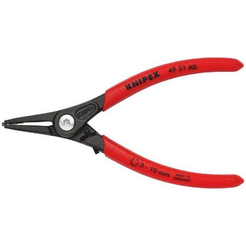  Präzisions-Sicherungsringzangen für Außenringe auf Wellen KNIPEX 49 31 A0 Präzisions-Sicherungsringzange für Außenringe auf Wellen mit Überdehnungsschutz mit rutschhemmendem Kunststoff überzogen grau atramentiert 140 mm 12381147