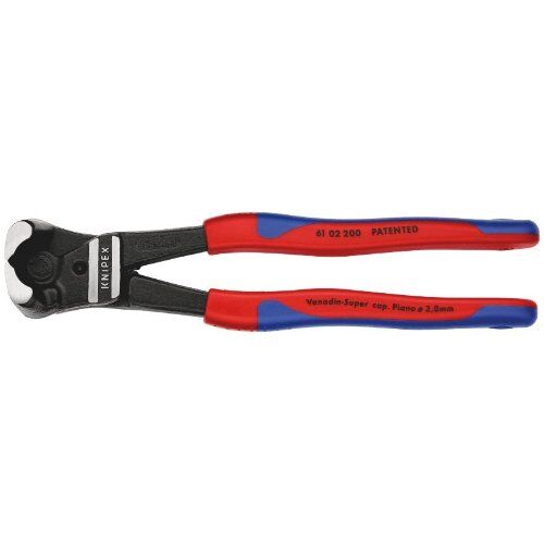  Bolzen-Vornschneider hochübersetzt KNIPEX 61 02 200 Bolzen-Vornschneider hochübersetzt mit Kunststoff überzogen schwarz atramentiert 200 mm 12380492