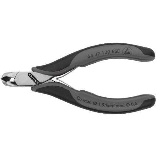  Elektronik-Vornschneider ESD KNIPEX 64 32 120 ESD Elektronik-Vornschneider ESD mit Mehrkomponenten-Hüllen 120 mm 12380510