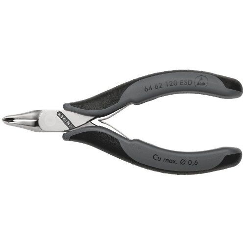  Elektronik-Vornschneider ESD KNIPEX 64 62 120 ESD Elektronik-Vornschneider ESD mit Mehrkomponenten-Hüllen 120 mm 12380508