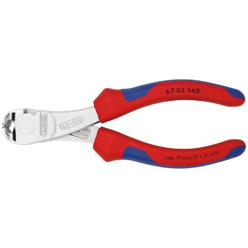  Schneidende Zangen Kraft-Vornschneider KNIPEX 67 05 140 Kraft-Vornschneider mit Mehrkomponenten-Hüllen verchromt 140 mm 12380516