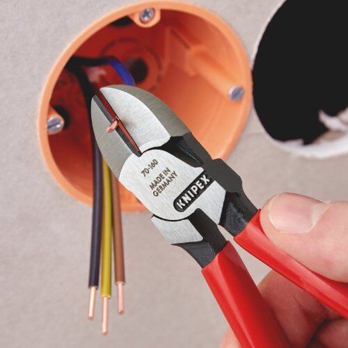 Seitenschneider KNIPEX 70 01 160 Seitenschneider mit Kunststoff überzogen schwarz atramentiert 160 mm 12380302