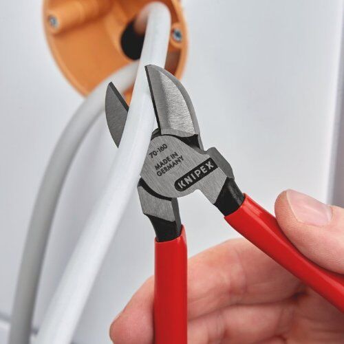  Seitenschneider KNIPEX 70 01 160 Seitenschneider mit Kunststoff überzogen schwarz atramentiert 160 mm 12380302