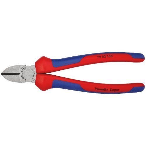  Schneidende Zangen Seitenschneider KNIPEX 70 02 180 Seitenschneider mit Mehrkomponenten-Hüllen schwarz atramentiert 180 mm 12380446