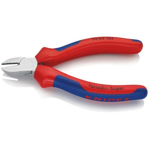  Schneidende Zangen Seitenschneider KNIPEX 70 05 125 Seitenschneider mit Mehrkomponenten-Hüllen verchromt 125 mm 12380436