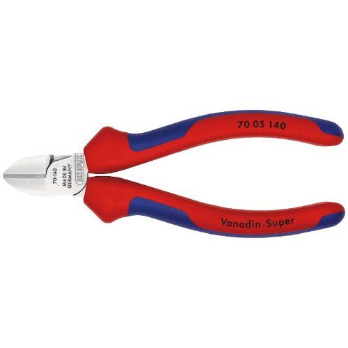  Schneidende Zangen Seitenschneider KNIPEX 70 05 140 Seitenschneider mit Mehrkomponenten-Hüllen verchromt 140 mm 12380440