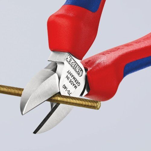  Schneidende Zangen Seitenschneider KNIPEX 70 05 140 Seitenschneider mit Mehrkomponenten-Hüllen verchromt 140 mm 12380440