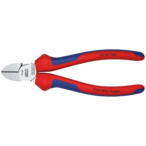 Schneidende Zangen Seitenschneider KNIPEX 70 05 160 Seitenschneider mit Mehrkomponenten-Hüllen verchromt 160 mm 12380441