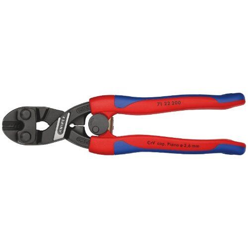  KNIPEX CoBolt® Kompakt-Bolzenschneider KNIPEX 71 22 200 CoBolt® Kompakt-Bolzenschneider mit schlanken Mehrkomponenten-Hüllen schwarz atramentiert 200 mm 12380424
