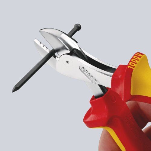  KNIPEX X-Cut® Kompakt-Seitenschneider hochübersetzt KNIPEX 73 06 160 X-Cut® Kompakt-Seitenschneider hochübersetzt isoliert mit Mehrkomponenten-Hüllen, VDE-geprüft verchromt 160 mm 12380538