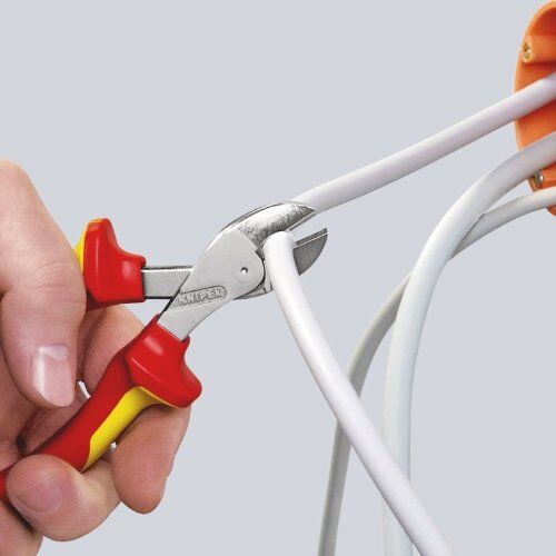  KNIPEX X-Cut® Kompakt-Seitenschneider hochübersetzt KNIPEX 73 06 160 X-Cut® Kompakt-Seitenschneider hochübersetzt isoliert mit Mehrkomponenten-Hüllen, VDE-geprüft verchromt 160 mm 12380538