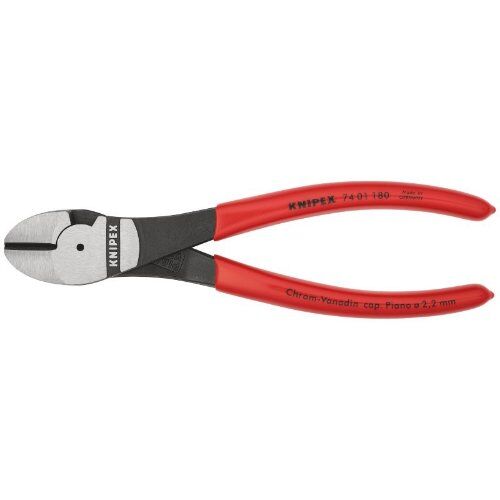  Schneidende Zangen Kraft-Seitenschneider KNIPEX 74 01 180 Kraft-Seitenschneider mit Kunststoff überzogen schwarz atramentiert 180 mm 12380474