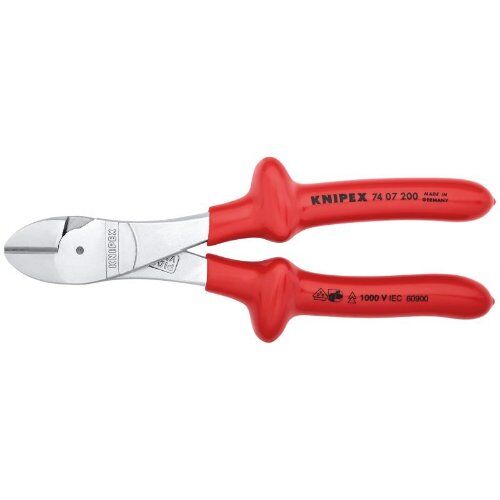  Schneidende Zangen Kraft-Seitenschneider KNIPEX 74 07 200 Kraft-Seitenschneider tauchisoliert, VDE-geprüft verchromt 200 mm 12380462