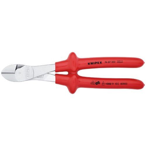  Schneidende Zangen Kraft-Seitenschneider KNIPEX 74 07 250 Kraft-Seitenschneider tauchisoliert, VDE-geprüft verchromt 250 mm 12380478