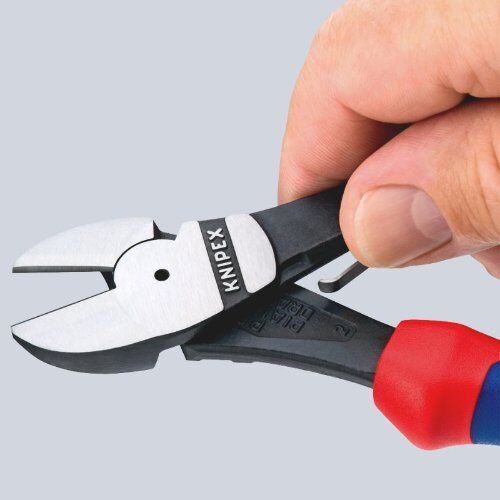  Schneidende Zangen KNIPEX 74 12 180 Kraft-Seitenschneider mit Mehrkomponenten-Hüllen schwarz atramentiert 180 mm 12380303