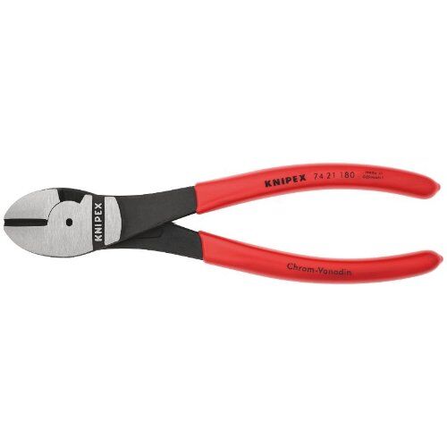  Schneidende Zangen Kraft-Seitenschneider KNIPEX 74 21 180 Kraft-Seitenschneider mit Kunststoff überzogen schwarz atramentiert 180 mm 12380467