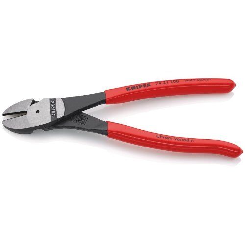  Schneidende Zangen Kraft-Seitenschneider KNIPEX 74 21 200 Kraft-Seitenschneider mit Kunststoff überzogen schwarz atramentiert 200 mm 12380488