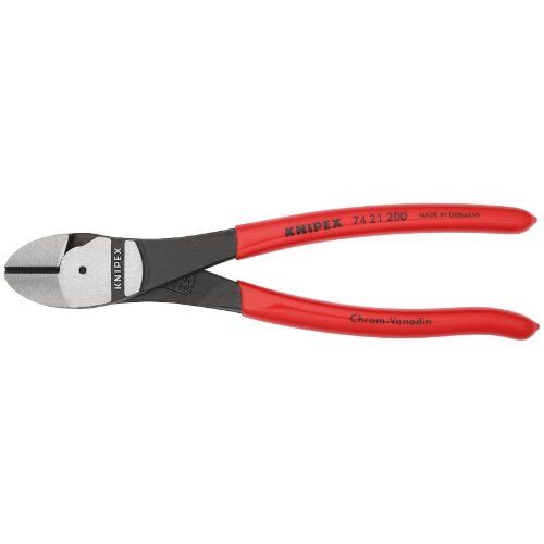  Schneidende Zangen Kraft-Seitenschneider KNIPEX 74 21 200 Kraft-Seitenschneider mit Kunststoff überzogen schwarz atramentiert 200 mm 12380488