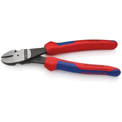  Schneidende Zangen Kraft-Seitenschneider KNIPEX 74 22 200 Kraft-Seitenschneider mit Mehrkomponenten-Hüllen schwarz atramentiert 200 mm 12380468