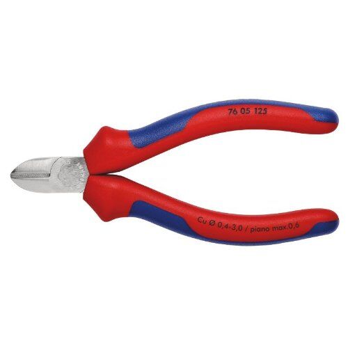  Seitenschneider für Elektromechaniker KNIPEX 76 05 125 Seitenschneider für Elektromechaniker mit Mehrkomponenten-Hüllen verchromt 125 mm 12380550