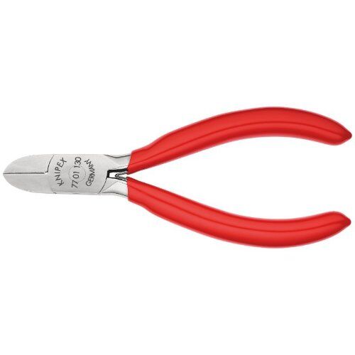  Elektronik-Seitenschneider mit durchgestecktem Gelenk KNIPEX 77 01 130 Elektronik-Seitenschneider mit Kunststoff überzogen 130 mm 12380559