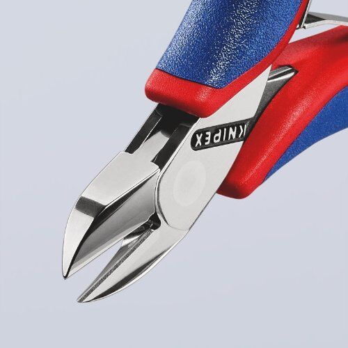  Elektronik-Seitenschneider mit durchgestecktem Gelenk KNIPEX 77 02 115 Elektronik-Seitenschneider mit Mehrkomponenten-Hüllen 115 mm 12380555