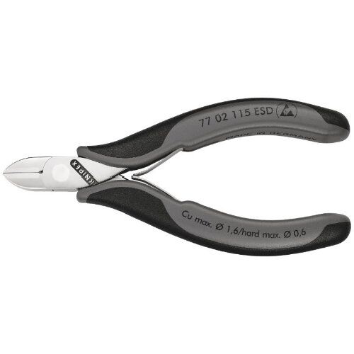  Elektronik-Seitenschneider ESD KNIPEX 77 02 115 ESD Elektronik-Seitenschneider ESD mit Mehrkomponenten-Hüllen 115 mm 12380575