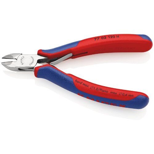  Elektronik-Seitenschneider mit eingesetzter Hartmetallschneide KNIPEX 77 02 120 H Elektronik-Seitenschneider mit eingesetzter Hartmetallschneide mit Mehrkomponenten-Hüllen 120 mm 12380578