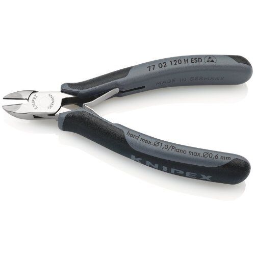  Elektronik-Seitenschneider mit eingesetzter Hartmetallschneide KNIPEX 77 02 120 H ESD Elektronik-Seitenschneider mit eingesetzter Hartmetallschneide ESD mit Mehrkomponenten-Hüllen 120 mm 12380581