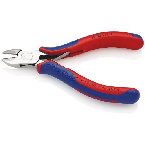  Elektronik-Seitenschneider mit eingesetzter Hartmetallschneide KNIPEX 77 02 135 H Elektronik-Seitenschneider mit eingesetzter Hartmetallschneide mit Mehrkomponenten-Hüllen 135 mm 12380583