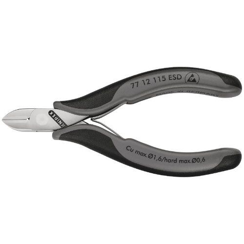  Elektronik-Seitenschneider ESD KNIPEX 77 12 115 ESD Elektronik-Seitenschneider ESD mit Mehrkomponenten-Hüllen 115 mm 12380576
