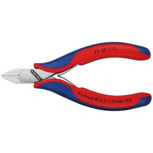  Elektronik-Seitenschneider mit durchgestecktem Gelenk KNIPEX 77 32 115 Elektronik-Seitenschneider mit Mehrkomponenten-Hüllen 115 mm 12380558