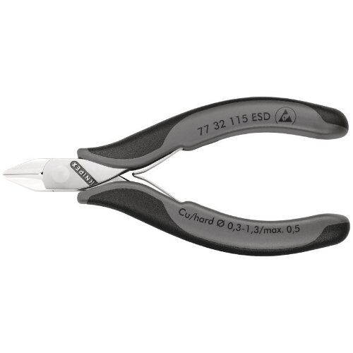  Elektronik-Seitenschneider ESD KNIPEX 77 32 115 ESD Elektronik-Seitenschneider ESD mit Mehrkomponenten-Hüllen 115 mm 12380572