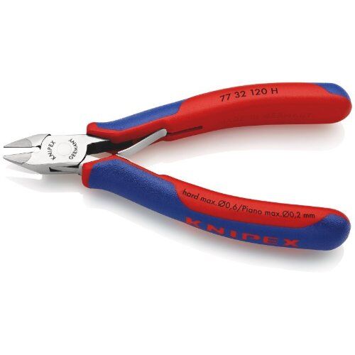  Elektronik-Seitenschneider mit eingesetzter Hartmetallschneide KNIPEX 77 32 120 H Elektronik-Seitenschneider mit eingesetzter Hartmetallschneide mit Mehrkomponenten-Hüllen 120 mm 12380579