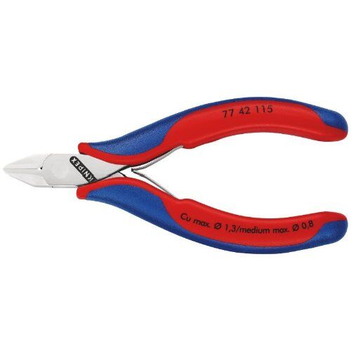  Elektronik-Seitenschneider mit durchgestecktem Gelenk KNIPEX 77 42 115 Elektronik-Seitenschneider mit Mehrkomponenten-Hüllen 115 mm 12380560