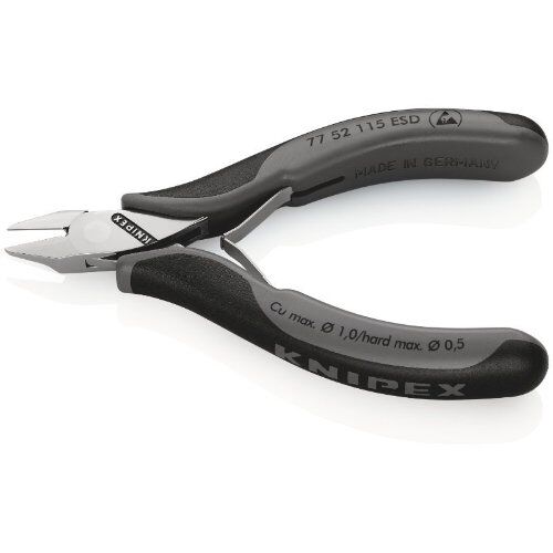  Elektronik-Seitenschneider ESD KNIPEX 77 52 115 ESD Elektronik-Seitenschneider ESD mit Mehrkomponenten-Hüllen 115 mm 12380571