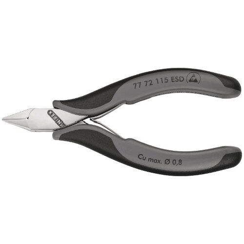  Elektronik-Seitenschneider ESD KNIPEX 77 72 115 ESD Elektronik-Seitenschneider ESD mit Mehrkomponenten-Hüllen 115 mm 12380573