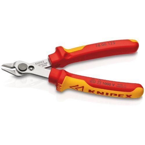 Electronic Super Knips® KNIPEX 78 06 125 Electronic Super Knips® VDE isoliert mit Mehrkomponenten-Hüllen, VDE-geprüft 125 mm 12380587