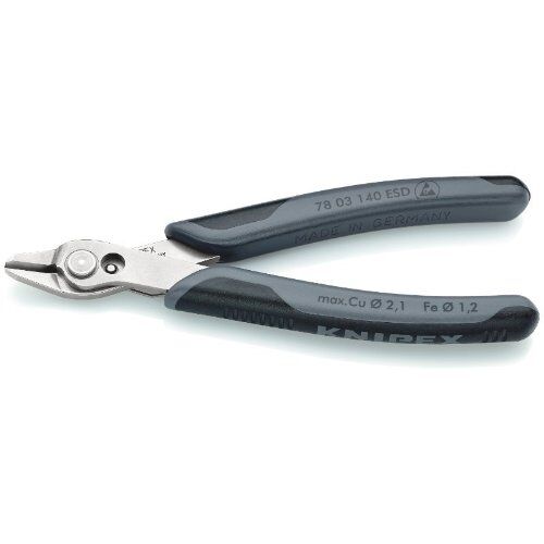  Electronic Super Knips® XL ESD KNIPEX 78 03 140 ESD Electronic Super Knips® XL ESD mit Mehrkomponenten-Hüllen 140 mm 12380600