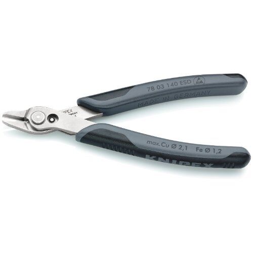  Electronic Super Knips® XL ESD KNIPEX 78 03 140 ESD Electronic Super Knips® XL ESD mit Mehrkomponenten-Hüllen 140 mm 12380600