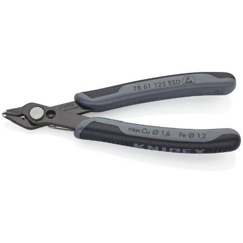  Electronic Super Knips® ESD KNIPEX 78 61 125 ESD Electronic Super Knips® ESD mit Mehrkomponenten-Hüllen brüniert 125 mm 12380597