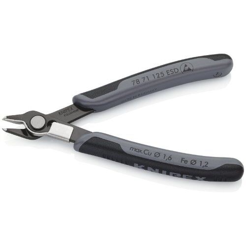  Electronic Super Knips® ESD KNIPEX 78 71 125 ESD Electronic Super Knips® ESD mit Mehrkomponenten-Hüllen brüniert 125 mm 12380599